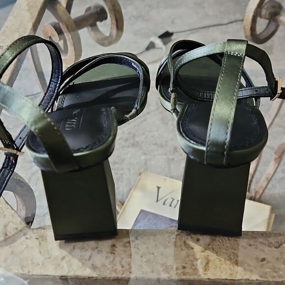 Asos Olive Green Strappy Sandals Size 4 - Picture 4 of 9